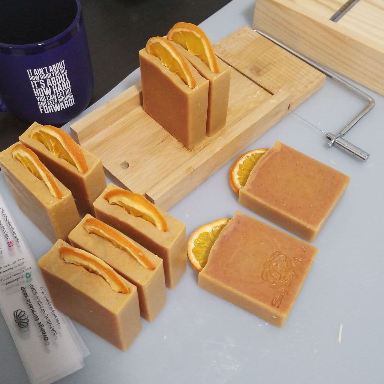 Orange turmeric soap
